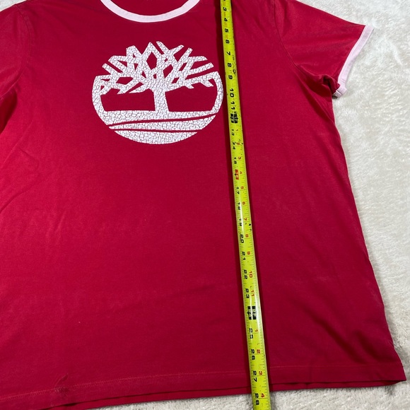 Red Timberland Ringer Tee Shirt - Picture 5 of 7